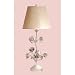Elizabeth Table Lamp with Classic Barrel Shade in Gold Flaked Cream