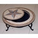30" Diameter Combined Tile Top Coffee Table and Fire pit