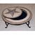 'Beacon Star' 30 inch Diam. Coffee Table with Integral Fire Pit and Chromed BBQ Grill.