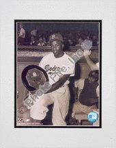 Photo File Brooklyn Dodgers Jackie Robinson Matted Photo