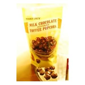 Trader Joe\'s Milk Chocolate Covered Toffee Popcorn 8 ounces (pack of 2)