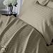 SOHO Egyptian Cotton 800 Thread Count Sateen Stripe 3 -Pc Duvet Cover Set - Beige Queen.