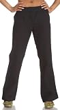  : Izod Women's Flat Front Chino Pant, Black, 12 Regular