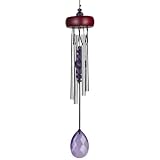 Woodstock Gem Drop Windchime, Violet, 10-Inch