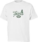Brett Favre White Reebok Sweet Script New York Jets Women's Tee