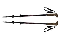 Pair of Pace Maker Flip Lock "Expedition" Trekking Poles with Vulcanized Rubber Feet and Attachments by Ningbo