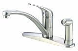 Danze D405612SS Melrose Single Handle Kitchen Faucet with Matching Spray, Stainless Steel