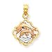 14k & Rose Gold w/Rhodium Double Dolphins in