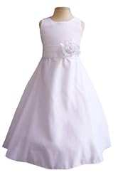 Girls Sleeveless Flower-Girl Dress  With a Sash 