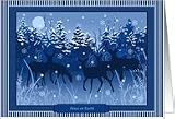 Midnight Clear Business or Corporate Christmas Cards Deer Wildlife Cards Paper Greeting Cards Card