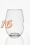 govino Stemless Shatterproof Wine Glasses - 16 Pack