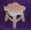 Turtle Hand Carved Wooden Foot Stool