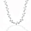 Nathan's Vines Delicate vine design necklace with clear cubic zirconia