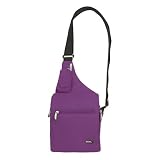 Messenger Style Shoulder Bag - Eggplant