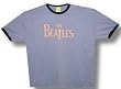 THE BEATLES - White Logo - Blue 30 Singles Ringspun Cotton Ringer T-Shirt