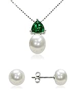 MAYUMI Conjunto de collar y pendientes Colour plata de ley 925 milésimas