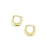 Solid 14k Yellow Gold Small Octagon Puffy Hoop Solid 14k Yellow Gold Small Octagon Puffy Hoop
