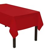 Party essentials table cover plastic Red - 54in x 108 in (098382009018)
