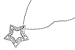 Necklace with Star-Shaped Pendant and Clear CZ - Chain: 16-18" (Adjustable), Height: 25 mm