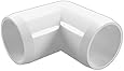 FORMUFIT F11490E-WH-4 90 degree Elbow PVC Fitting, Furniture Grade, 1-1/4" Size, White (Pack of 4)