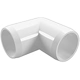FORMUFIT F03490E-WH-8 90 degree Elbow PVC Fitting, Furniture Grade, 3/4" Size, White (Pack of 8)