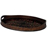 Lucca Reverse Painted Glass Tray
