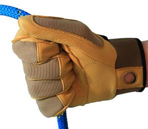 Petzl Cordex Light-Weight Belay & Rappel Gloves (Black or Tan)