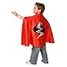 One Red Satin Superhero Lightning Bolt Cape