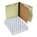Pressboard Classification Folders, Letter, Four-Section, Light Green,