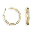 14 Karat Gold Plated Post Hoop Earrings