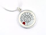 I Love Volleyball Necklace