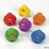One Dozen (12) Crayon Rubber Ducks