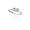 14k White Gold Oval Diamond 3-Stone Ring (1 ct center, 2 cttw, I-J Color, I1 Clarity), Size 5