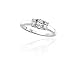 14k White or Yellow Gold Oval Diamond 3-Stone Ring (I-J Color, I1 Clarity)