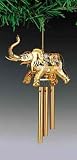 Elephant Gold Swarovski Crystal Wind Chime Ornament