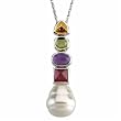 Paspaley South Sea Cultured Pearl Pendant with Gemstones