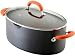Rachael Ray 8-Quart Hard-Anodized  Covered Oval Pasta Pot, Orange