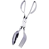 Progressive International 12 Inch Polished Stainless Steel Salad Tongs