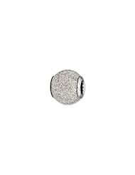 Sterling Silver Light Grey Laser Cut Charm for 3mm Charm Bracelets
