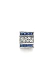 14K White Gold Tie Tac with Diamonds and Sapphire Accents