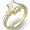 2 Toned One Carat CZ Solitaire Engagement Ring