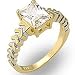 2 Toned One Carat CZ Solitaire Engagement Ring