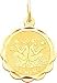 14K Gold Engraveable Gemini Zodiac Disc Charm