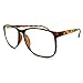 MODA Tortoise Square Clear Lens Eyeglasses Oversized Thin Fashion Glasses Frame