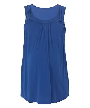 Maternity Blue Side Knot Nursing Vest