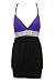 Color Block Tank Dress w/bra cup, Small, Purple
