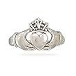 Diamond Cut Claddagh Ring