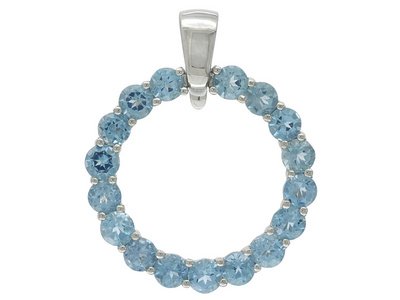 STERLING SILVER 5.36CTW SWISS BLUE TOPAZ ENHANCER