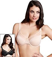 2 Pack Underwired Trellis Stripe Assorted Minimiser C-G Bras