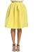 Meaneor Women's Retro Casual Summer Swing Skirts Yellow M